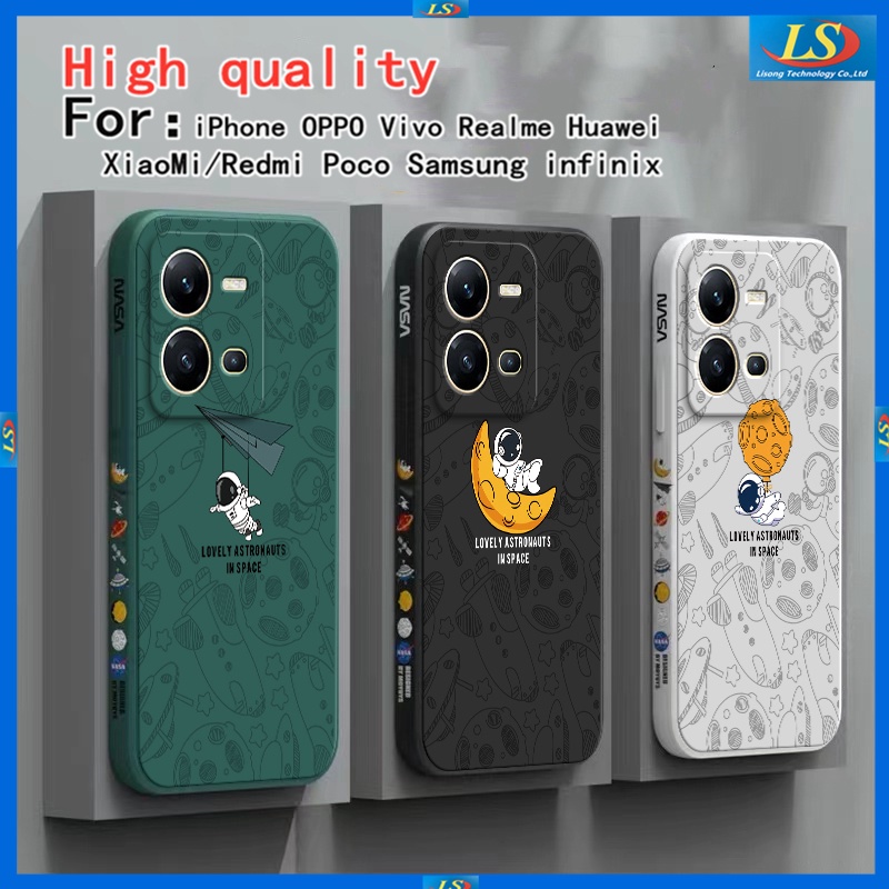 เคส Vivo V25 V25E Y35 V23 V23E V21 V20 SE V20 Pro V19 V15 Nasa เคสโทรศัพท์นักบินอวกาศ TKRC