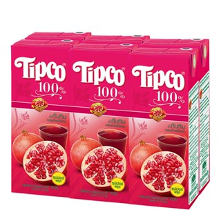 1Pomegranate 6กล่องน้ำผักและน้ำผลไม้Tipco 200มล.X น้ำทับทิมทิปโก้ทิปโก้1 Pomegranate1200mlx