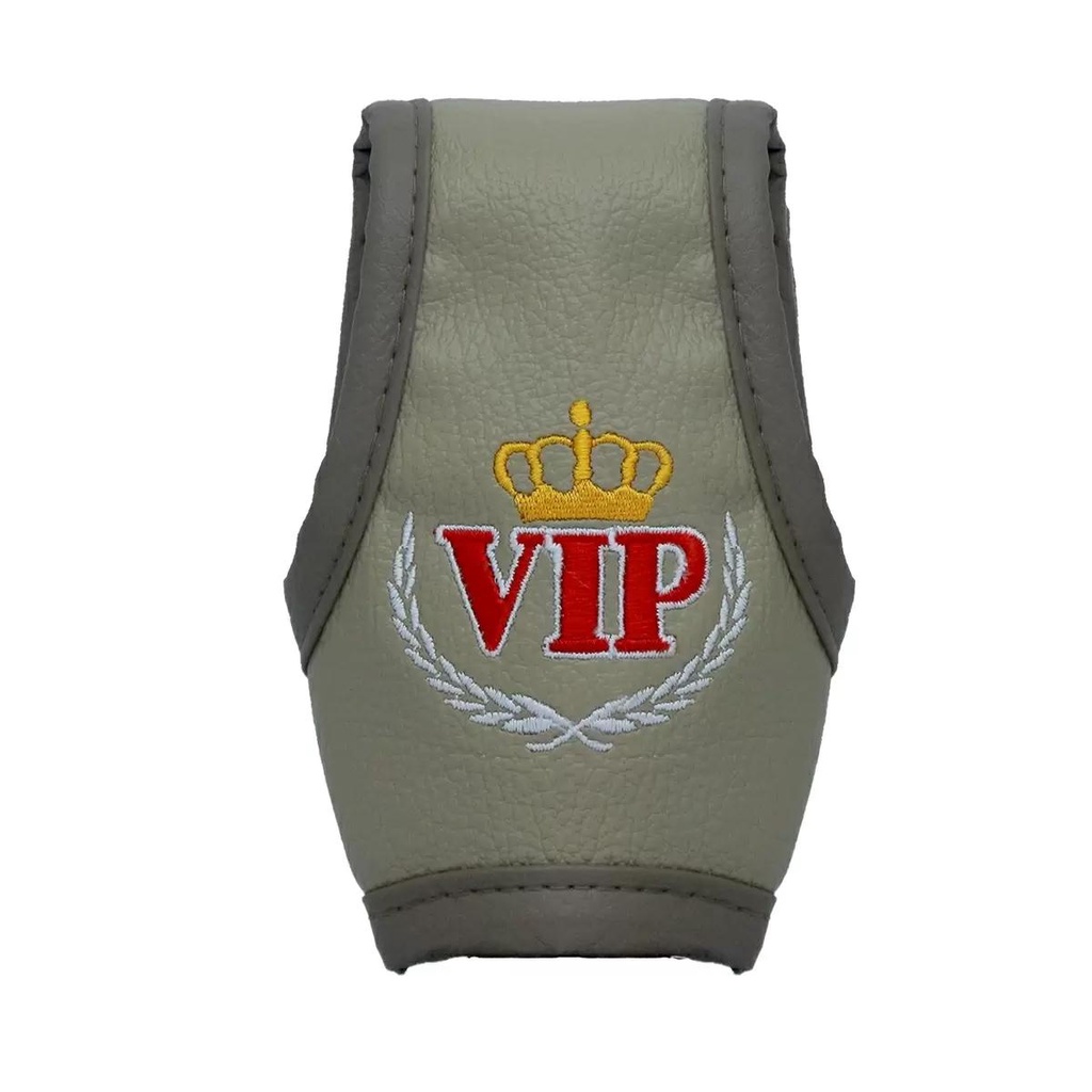 HOMEHAP หุ้มเกียร์หนัง VIP ออโต้ รุ่น VRS501 สีครีมน้ำตาล ประดับยนต์ ตกแต่งรถ ของแต่งรถ