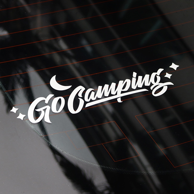 [P-A615] GO CAMPING Hollow Sticker GO CAMPING Car สติ๊กเกอร์สะท้อนแสง Outdoor CAMPING สติ๊กเกอร์ตกแต