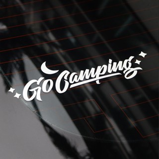 [P-A615] สติกเกอร์สะท้อนแสง ลาย GO CAMPING ฉลุลาย สําหรับติดตกแต่งรถยนต์ ตั้งแคมป์ กลางแจ้ง