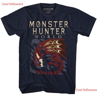 ROUNDคอลูกเรือNeckผู้ชายและผู้หญิง นักล่าสัตว์ประหลาด ผู้ชาย เสื้อยืด Monster Hunter Fantasy Action Role-Playing Vi_03