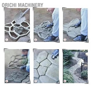  Orichi Machinery Walk Maker นำกลับมาใช้ใหม่เส้นทางคอนกรีตแม่พิมพ์ปูพลาสติกหินปูผิวทางสำหรับลานสวนสนามหญ้า