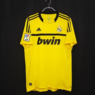 เสื้อกีฬาแขนสั้น ลายทีมชาติฟุตบอล Real Madrid สีเหลือง 2011/12 ไซซ์ S-XXL AAA