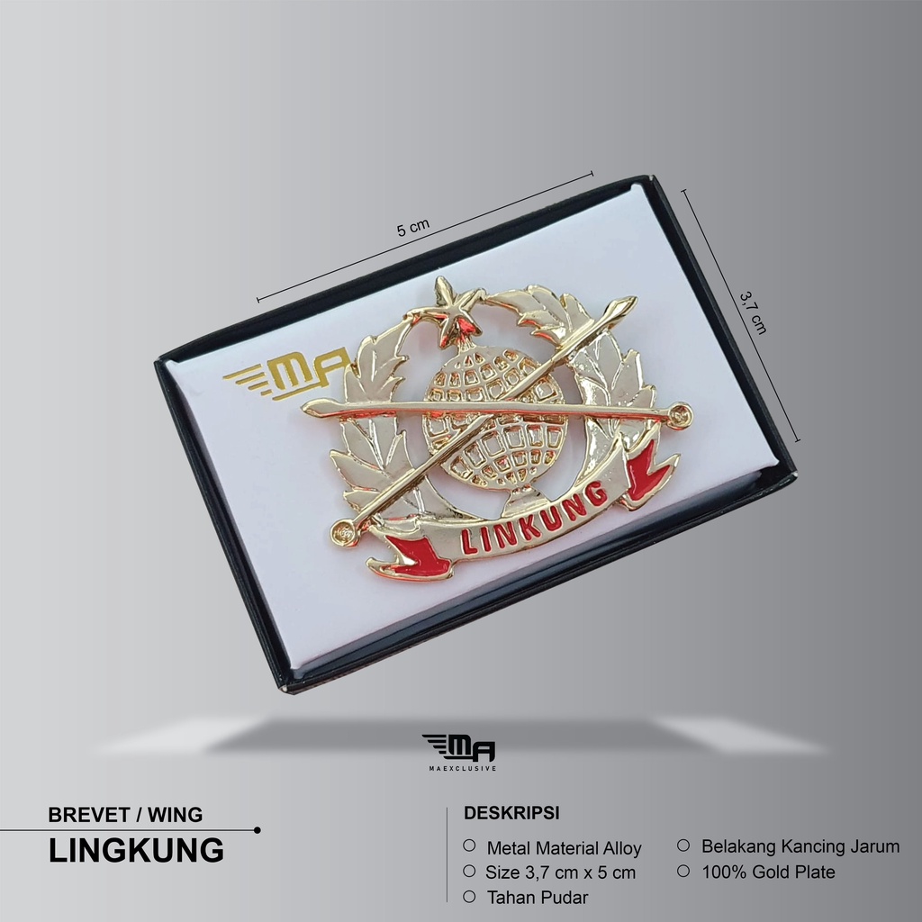 WING CURVED PDH BRIVET BREVET PIN CURVED