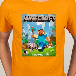 เกม Minecraft เสื้อยืดคอกลมแขนสั้นผู้ชาย | เสื้อยืด ชุดลำลอง | เสื้อยืดเกมมิ่ง