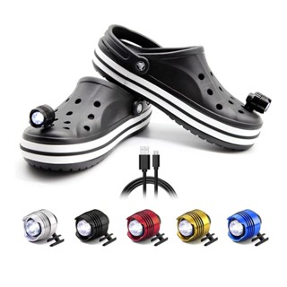 CROCS รองเท้าไฟหน้า Led กันน้ํา IPX5 เรืองแสง ติดทนนาน สําหรับเด็ก และผู้ใหญ่ เดินเล่นแคมป์