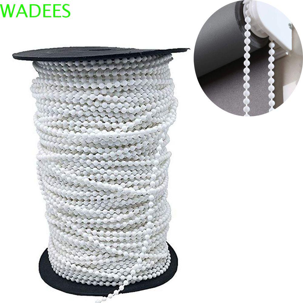 Wadees เชือกลูกปัดผ้าม่านพลาสติก 10 เมตร พร้อมตัวเชื่อมต่อ และสายโซ่ดึง