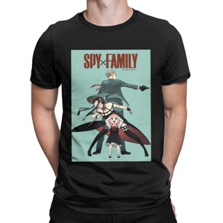 เสื้อยืดแขนสั้น ผ้าฝ้าย พิมพ์ลายการ์ตูน Spy X Family Kawaii สไตล์คลาสสิก สําหรับผู้ชาย