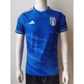 เสื้อกีฬาแขนสั้น ลายทีมชาติฟุตบอล Italy home Jersey player ชุดเหย้า คุณภาพสูง สําหรับผู้ชาย 2023