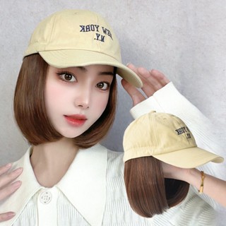 [พร้อมส่ง] Xinyiwang หมวกเบสบอล วิกผมสั้น สีเหลือง แฟชั่นฤดูใบไม้ผลิ 2023