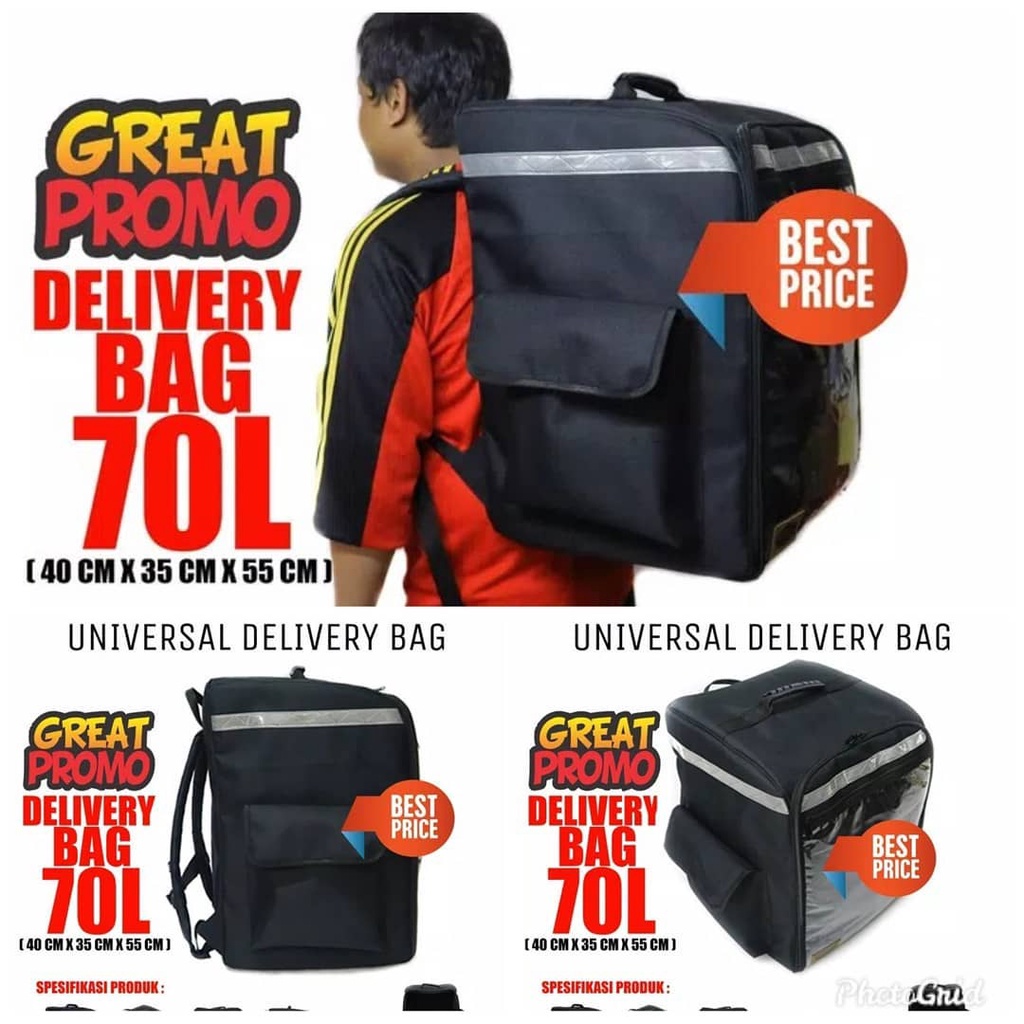 Courier Backpack / Delivery Bag / Courier Bag / Grab Bag / Gofood Bag (WATERPROOF) Ronjot Rengkek Mo