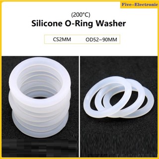 White Silicone O-Ring Washer CS2MM  OD52~90MM  Thickness 2mm  Rubber Seal Ring Heat-Resistant Food Gradeแหวนซิลิโคนสีขาว ปะเก็นโอริง ปะเก็นยางซีลแหวน VMQ คละแบบ เครื่องมือฉนวนกันน้ํา