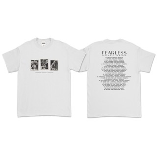 Taylor SWIFT - เสื้อยืดรุ่น FEARLESS TAYLOR (หน้าหลัง)ท็อปส์ซูผู้หญิง