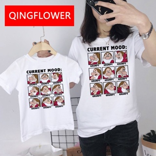 snow white Family Matching Set Family Wording 01 TShirt Blouse100% Cotton Round Neck Short Sleeve Unisex READY STOC_03