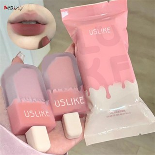 Uslike ลิปสติก ลิปกลอส เนื้อแมตต์ กันน้ํา ติดทนนาน 6 สี สําหรับผู้หญิง