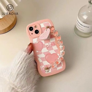 เคส VIVO V27 V27E V27 Pro Y22 Y16 V23 V23E Y12 Y12S Y20 Y21 Y33S Y30 Y15 Y17 Y12A Y85 Y72 Y20S Y11S Y21A Y50 Y20A Y91C Y1S V20 เคสโทรศัพท์ซิลิโคนคลื่นกับสร้อยข้อมือความรัก