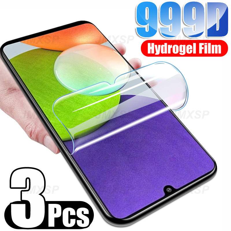 SAMSUNG 3 ชิ้นสําหรับSamsung Galaxy A02 A02S A12 A22 A32 A42 A52 A72 4G 5Gหน้าจอHydrogelป้องกันฟิล์มสําหรับSamsung M02 M02S M12 M22 M32 M42 M52 M62 5G