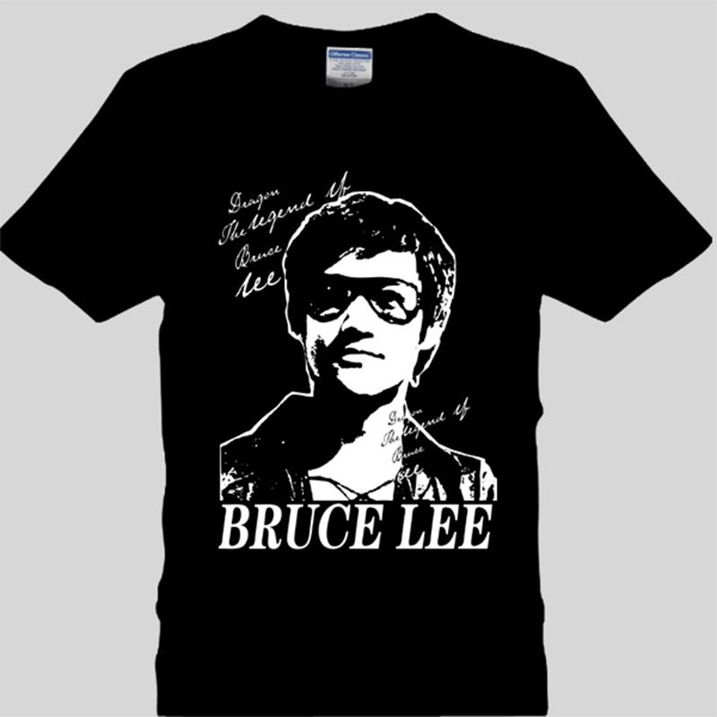 Kung Fu Bruce Lee Cotton เสื้อยืดแขนสั้น Bruce Lee เสื้อยืดเสื้อผ้า.4