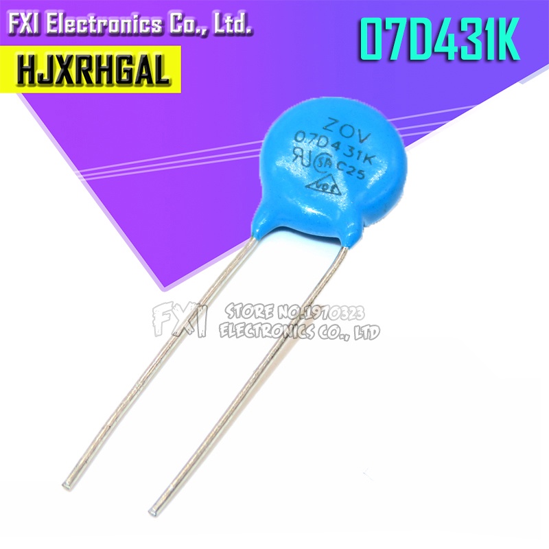 50 ชิ้น varistor 07D431K 430K piezoresistor 7D431K 07D431 直插直