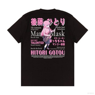 Top เสื้อยืดแขนสั้นลําลอง ทรงหลวม พิมพ์ลายอนิเมะ Bocchi The Rock Hitori Gotoh พลัสไซซ์ แฟชั่นสําหรับผู้ชาย และผู้หญ_07