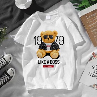 TEDDY BEAR LIKE A BOSS XS-3XL TSHIRT WOMAN T SHIRT MEN COTTON BAJU T SHIRT PEREMPUAN T SHIRT LELAKI PLUS SIZE OVERS_02