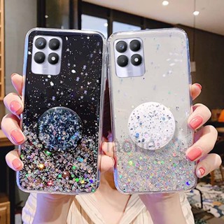 เคสโทรศัพท์มือถือซิลิโคน TPU แบบนิ่ม ลายกากเพชร สําหรับ OPPO Realme 8i 8 4G 5G 8Pro 7 7i C17 C21 C15 C12 5i 6i 6 6S 6Pro