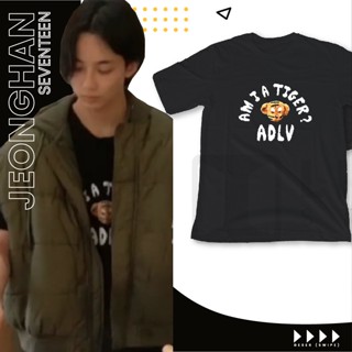 เสื้อยืด ลาย Jeonghan seventeen Am I Tiger ด้านหน้าและด้านหลัง