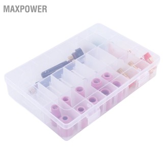 Maxpower 55Pcs ชุดอุปกรณ์เชื่อม TIG ถ้วยแก้ว Connector Electrode Clamp PTFE ฝาครอบด้านหน้าสำหรับ WP 17 18 26