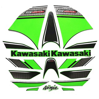 Lckxoall สติกเกอร์ กันน้ํา สีเขียว สําหรับตกแต่งรถจักรยานยนต์ Kawasaki Ninja 300 2013 Ninja300