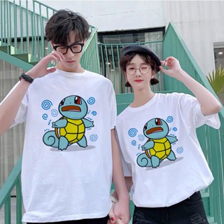 เสื้อยืดผู้ Valentines Day Cute Cartoon Charmander Print Tees Summer Women/Men Funny T-shirt Summer Cal Tshirt_06 S-5XL