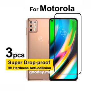 ฟิล์มกระจกนิรภัยกันรอยหน้าจอ แบบเต็มจอ สําหรับ Motorola MOTO G9 Plus Play G Stylus 5G 2022 G Power G32 G82 G62 5G G42 G52 G200 Edge 30 Neo 20 Pro Lite 5G 3 ชิ้น