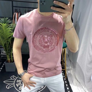 Men Tshirt Tiger Design Short-sleeved T shirt Tees Tiger Tshirt CNY Mens Trendy Short Sleeved Slim Tops_02