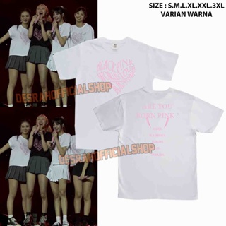  ใหม่เอี่ยมเสื้อยืด ลาย blackpink ทัวร์สีชมพู สไตล์เกาหลี LOVE