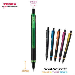 ZEBRA ดินสอกดเขย่าไส้ Shaketec ขนาด 0.5 มม. มีให้เลือก 6 สี