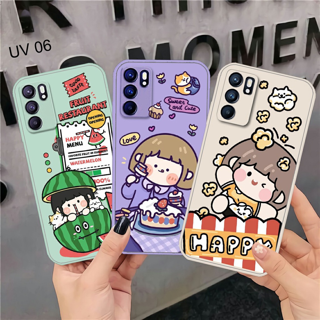 SOFTCASE MACAROON OPPO RENO 6 4G 5F 5 4 A54 A52 A16 A15 A74 A95 A5 2020 A53 A1K F7 F11(UV06)
