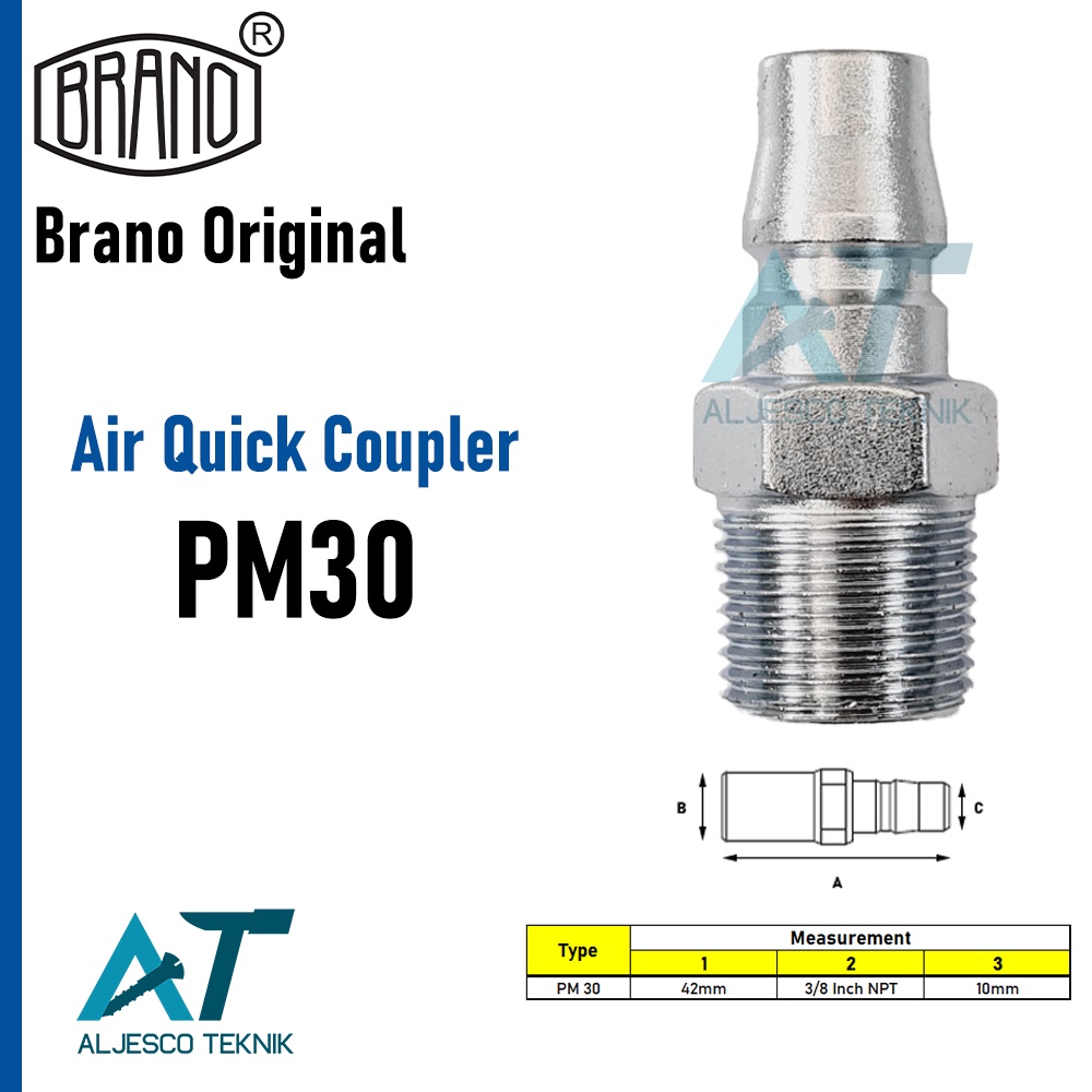 BRANO PM30 PM QUICK COUPLER 3/8 นิ้วปลั๊กขยายเสียง