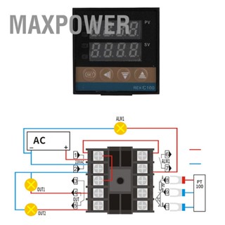 Maxpower เครื่องควบคุมอุณหภูมิ Pid ดิจิทัล มัลติสัญญาณ เทอร์โมสตัทอัตโนมัติ 220V Hd