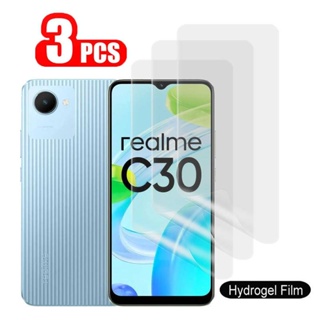 ฟิล์มไฮโดรเจลกันรอยหน้าจอ สําหรับ OPPO Realme C30 C33 C31 C3 C25S C25Y C21Y C21 C35 C11 50i 50A Prime 30 20 Pro 2021 3 ชิ้น