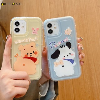 OPPO Reno 8T 5G A1 Pro A97 A58 A55 A55s A56 A54 A53 A53s A31 A9 A5 2020 A32 4G 5G Phone Case Winnie The Pooh Winnie Pooh Pachacco Dog Bear Pig Bowknot Bow Cute Cartoon Simple Transparent Clear Shockproof Soft Casing Cases Case Cover