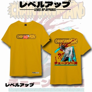 tshirt เสื้อยืดแขนสั้นลําลอง พิมพ์ลายการ์ตูนอนิเมะ Chainsaw Man แฟชั่นสตรีท(S-5XL)