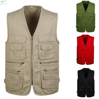 【ECHO】Vest Men Casual Multi Tops Working Fishing Outerwear Photography Pocket【Echo-baby】