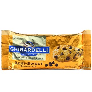 กิลาเดลลี่ ชิพส์ เบคกิ้ง เซมิ-สวีท340กGHIRARDELLI SEMI SWEETCHOCOLATECHIP340G