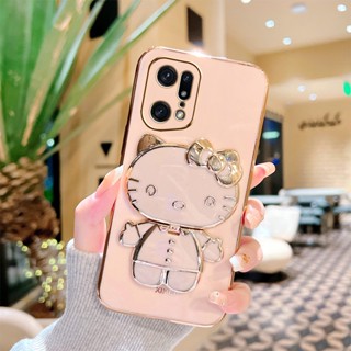 เคส OPPO Find X3 Pro / Find X5 Pro / R17 Pro / R15 Pro แฟชั่น KT Cat Bracket เคสโทรศัพท์ กันกระแทก