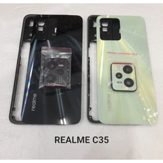 Bezel + เคสด้านหลังประตู แบบเต็ม Realme C35 ของแท้