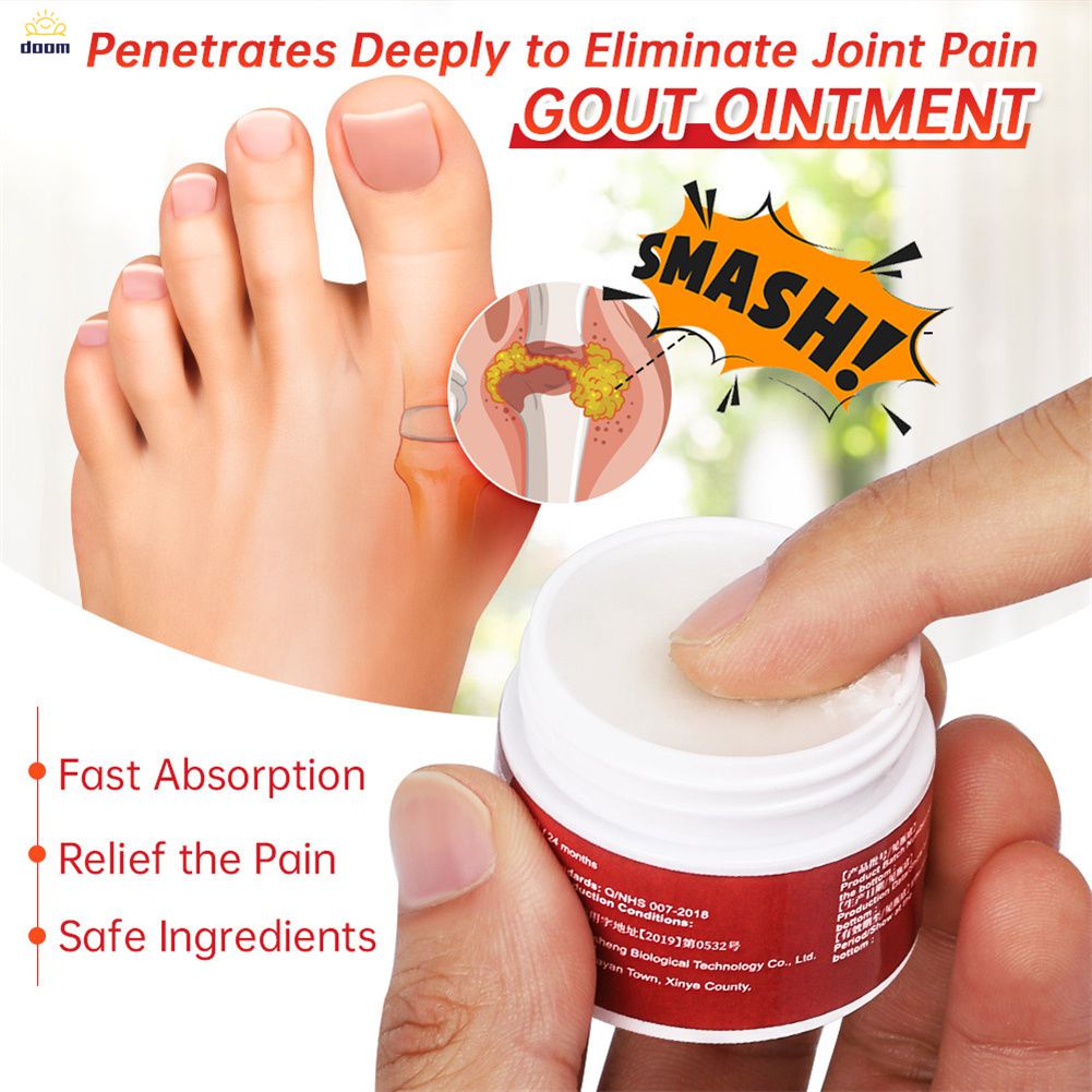 Sumifun Joint Gout Cream Gout Treatment 3Pcs Ointment Joint Hallux Valgus Pain Relief Arthritis Cream Bunion Medical Herbs Foot Health Care 【Doom】