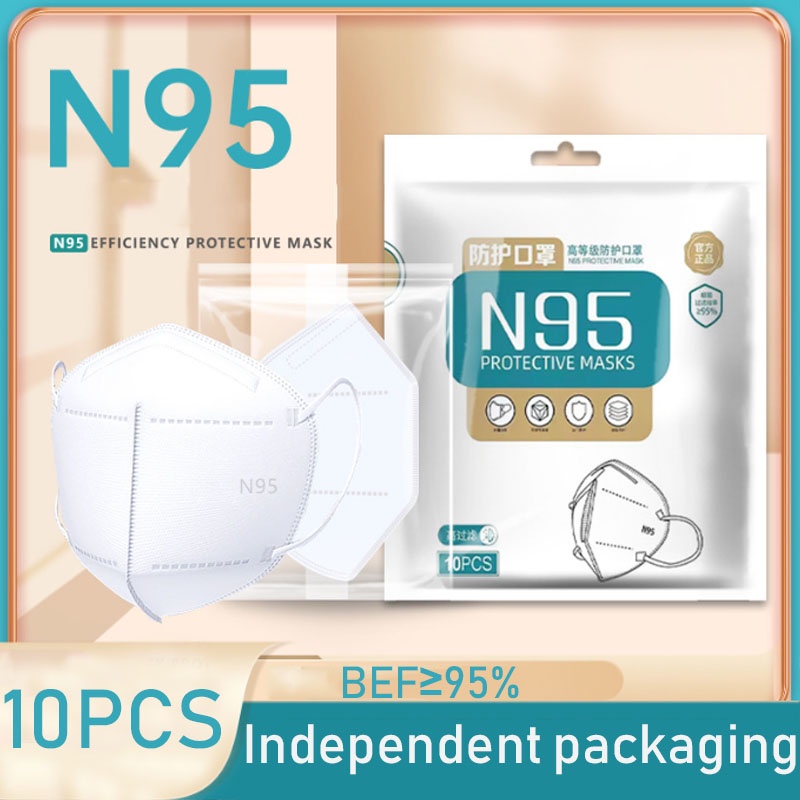 หน้ากากอนามัย N95 5 ชั้น MIX ffp2 3 เมตร ซักล้างได้ สําหรับผู้ใหญ่ 10 ชิ้น 50 ชิ้น N95 N95