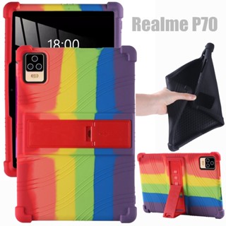 เคสแท็บเล็ต ซิลิโคนนิ่ม กันกระแทก พร้อมขาตั้ง สําหรับ Realme Pad Tablet P70 Tab 12 นิ้ว