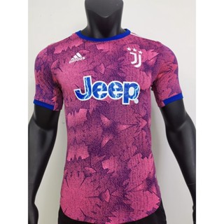 [Player Version] เสื้อยืดแขนสั้น พิมพ์ลายฟุตบอล Juventus Second Away คุณภาพสูง 2223