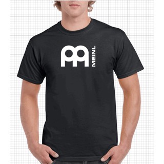 เสื้อผ้าผชเสื้อยืดผ้าฝ้าย 100% พิมพ์ลายฉาบ Aa Meinl Percussion Cajon สีดําS-5XL